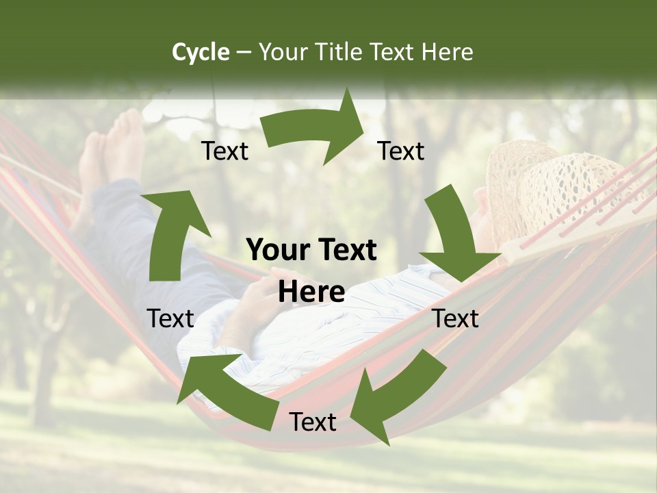 A Man Laying In A Hammock Powerpoint Template PowerPoint Template