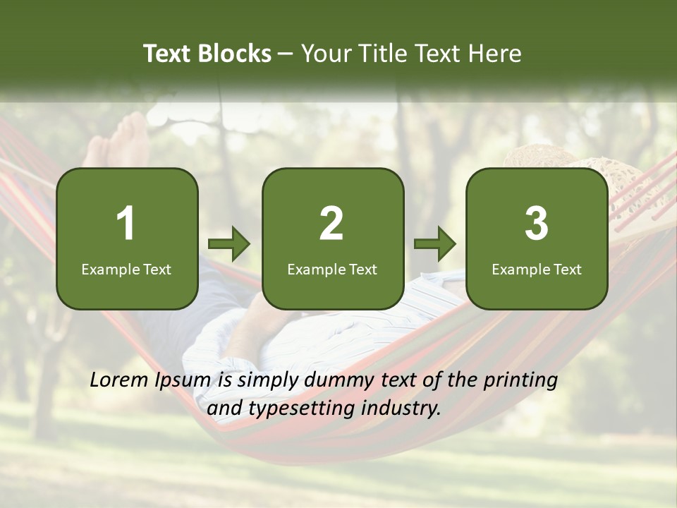 A Man Laying In A Hammock Powerpoint Template PowerPoint Template