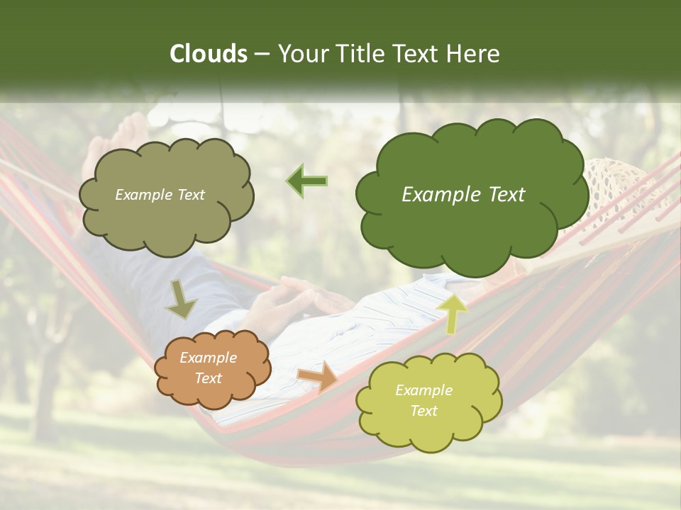 A Man Laying In A Hammock Powerpoint Template PowerPoint Template