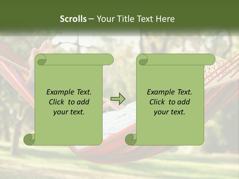 A Man Laying In A Hammock Powerpoint Template PowerPoint Template