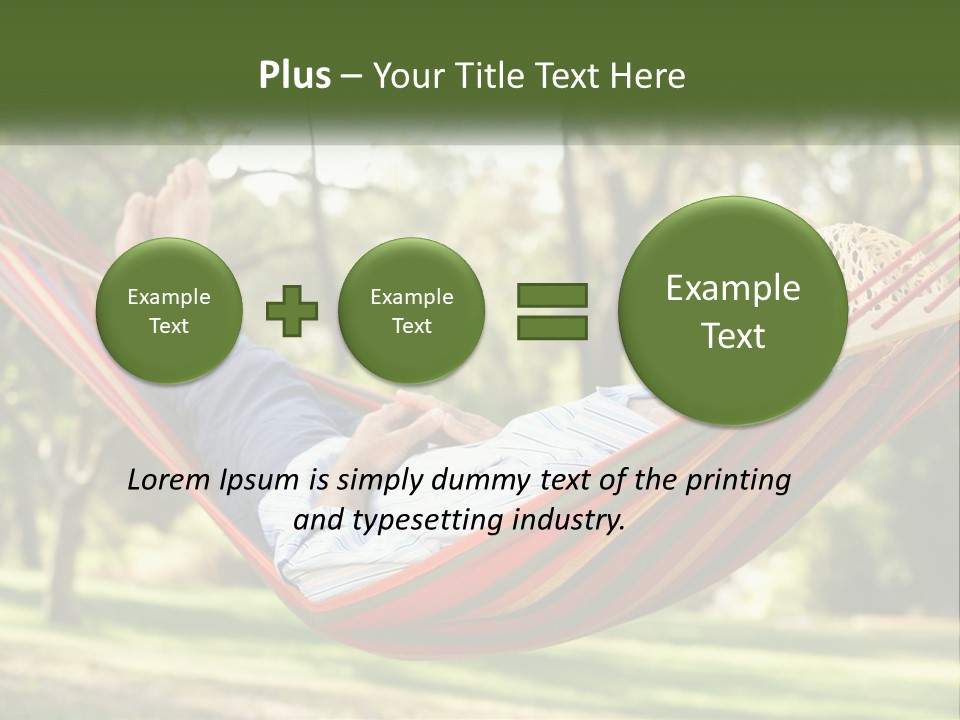 A Man Laying In A Hammock Powerpoint Template PowerPoint Template