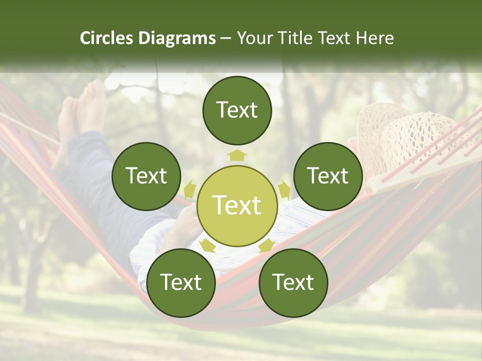 A Man Laying In A Hammock Powerpoint Template PowerPoint Template