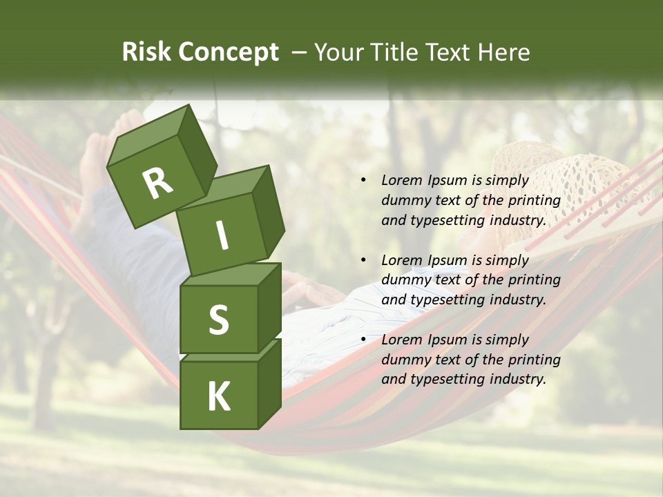 A Man Laying In A Hammock Powerpoint Template PowerPoint Template