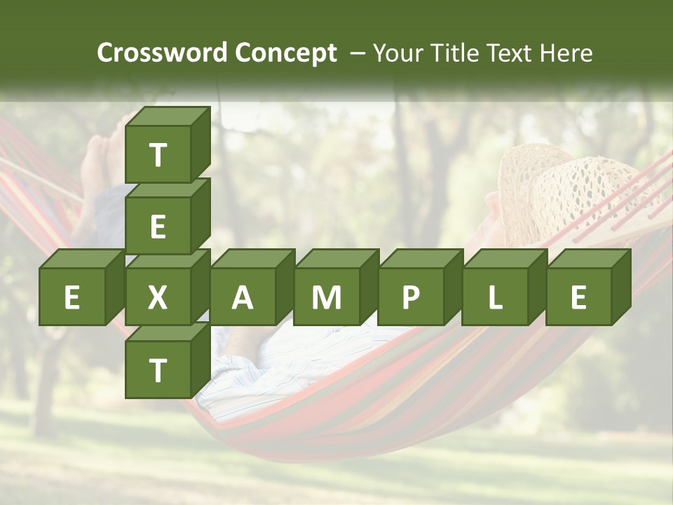 A Man Laying In A Hammock Powerpoint Template PowerPoint Template