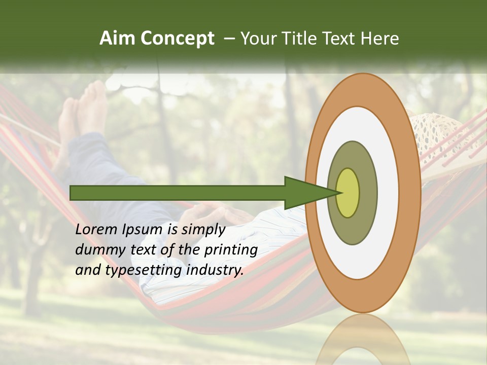 A Man Laying In A Hammock Powerpoint Template PowerPoint Template