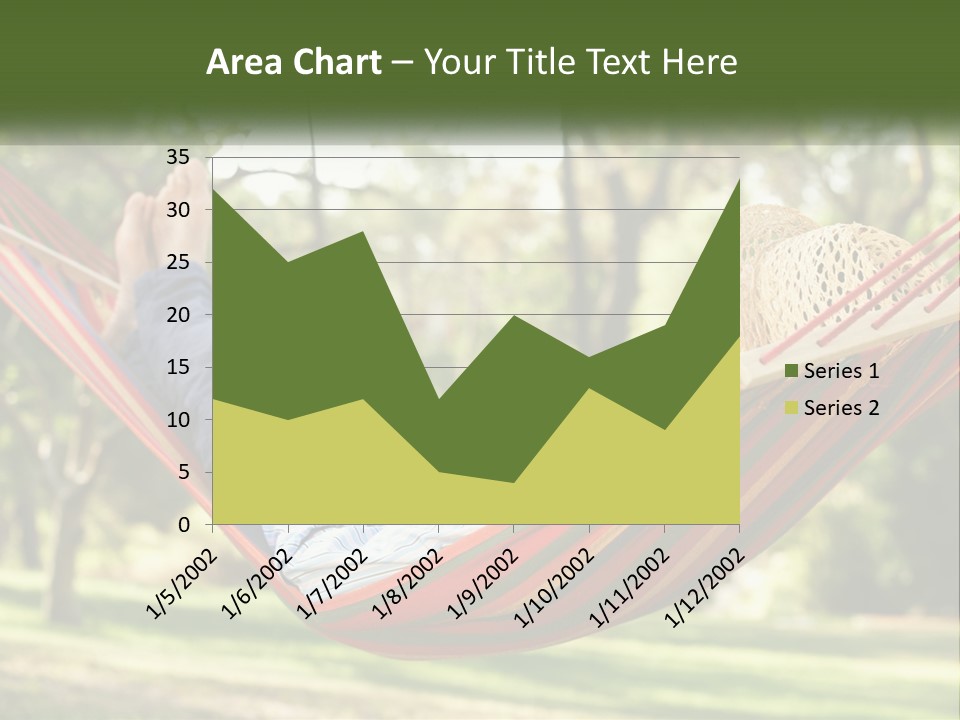 A Man Laying In A Hammock Powerpoint Template PowerPoint Template