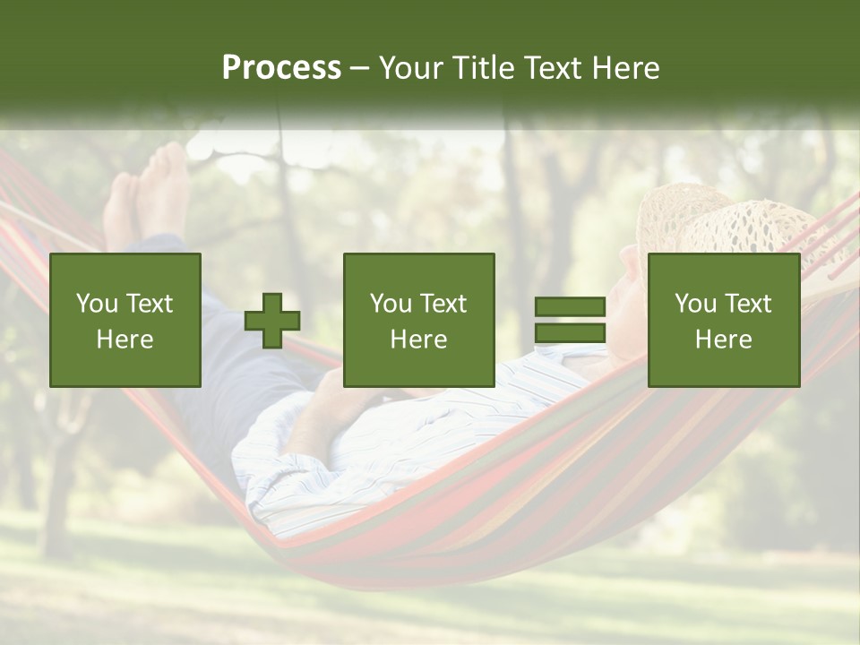 A Man Laying In A Hammock Powerpoint Template PowerPoint Template