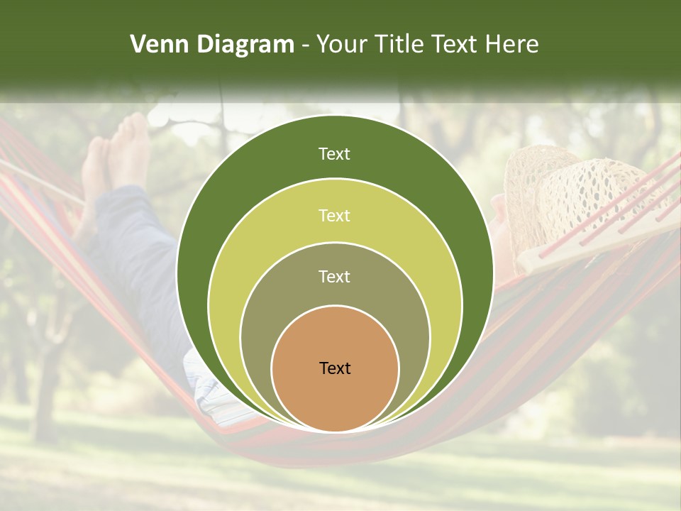 A Man Laying In A Hammock Powerpoint Template PowerPoint Template
