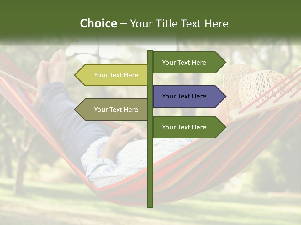 A Man Laying In A Hammock Powerpoint Template PowerPoint Template