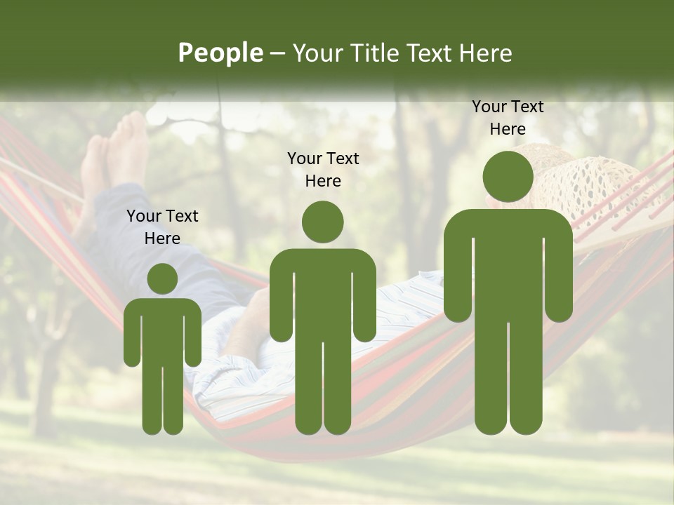 A Man Laying In A Hammock Powerpoint Template PowerPoint Template