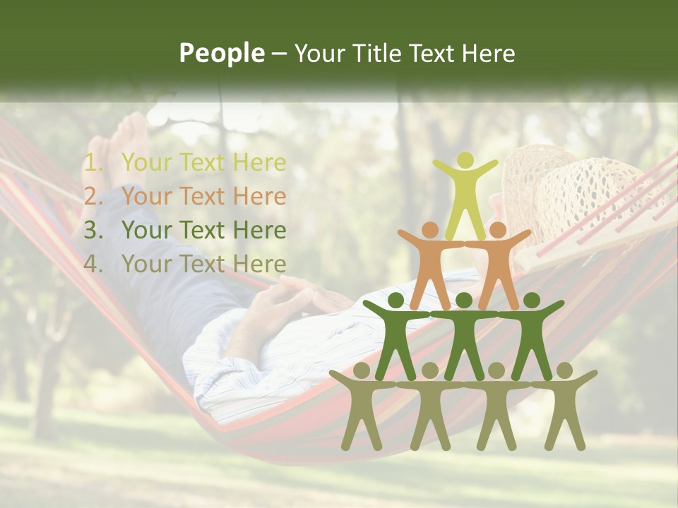 A Man Laying In A Hammock Powerpoint Template PowerPoint Template