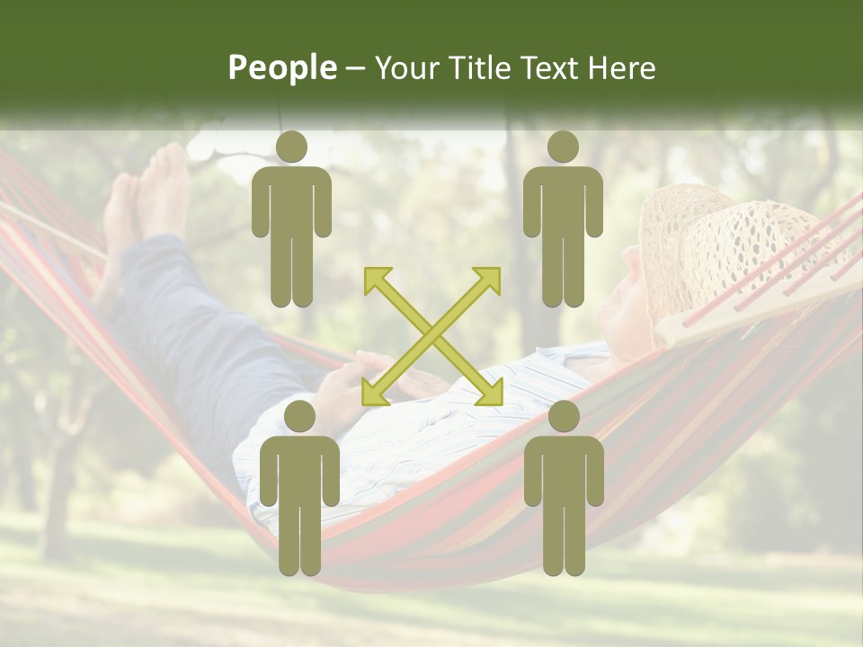 A Man Laying In A Hammock Powerpoint Template PowerPoint Template