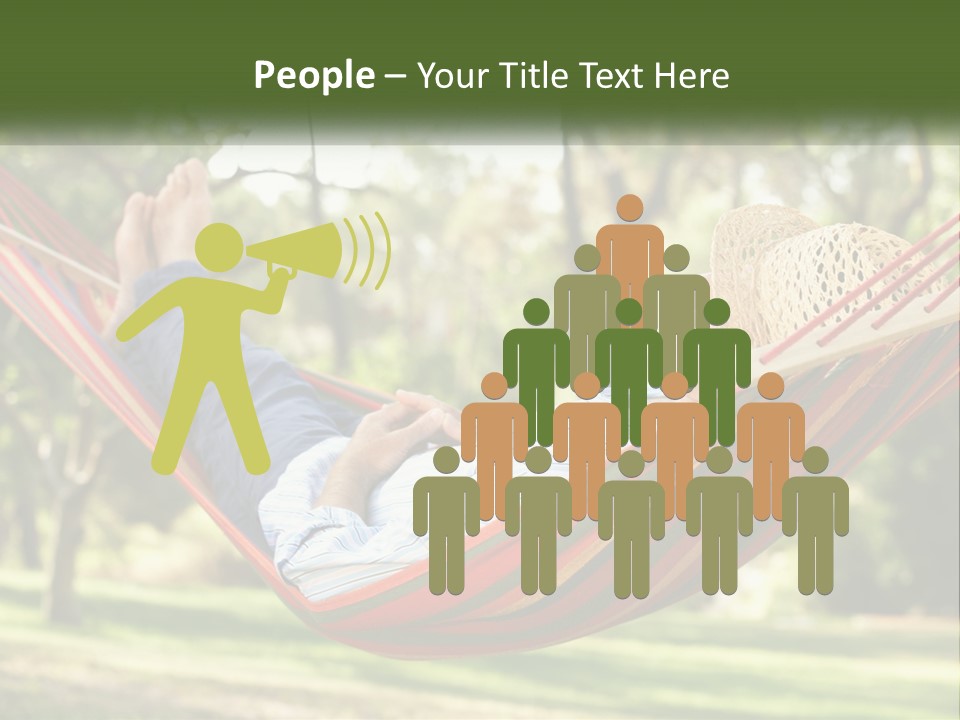 A Man Laying In A Hammock Powerpoint Template PowerPoint Template