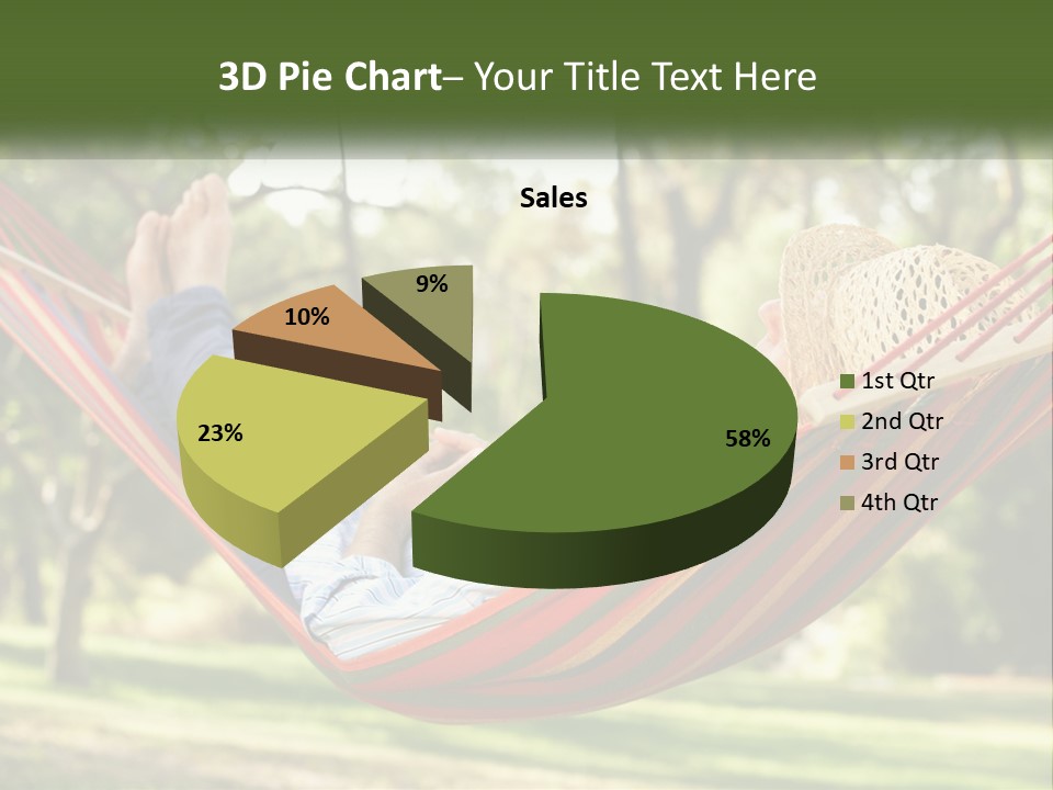 A Man Laying In A Hammock Powerpoint Template PowerPoint Template