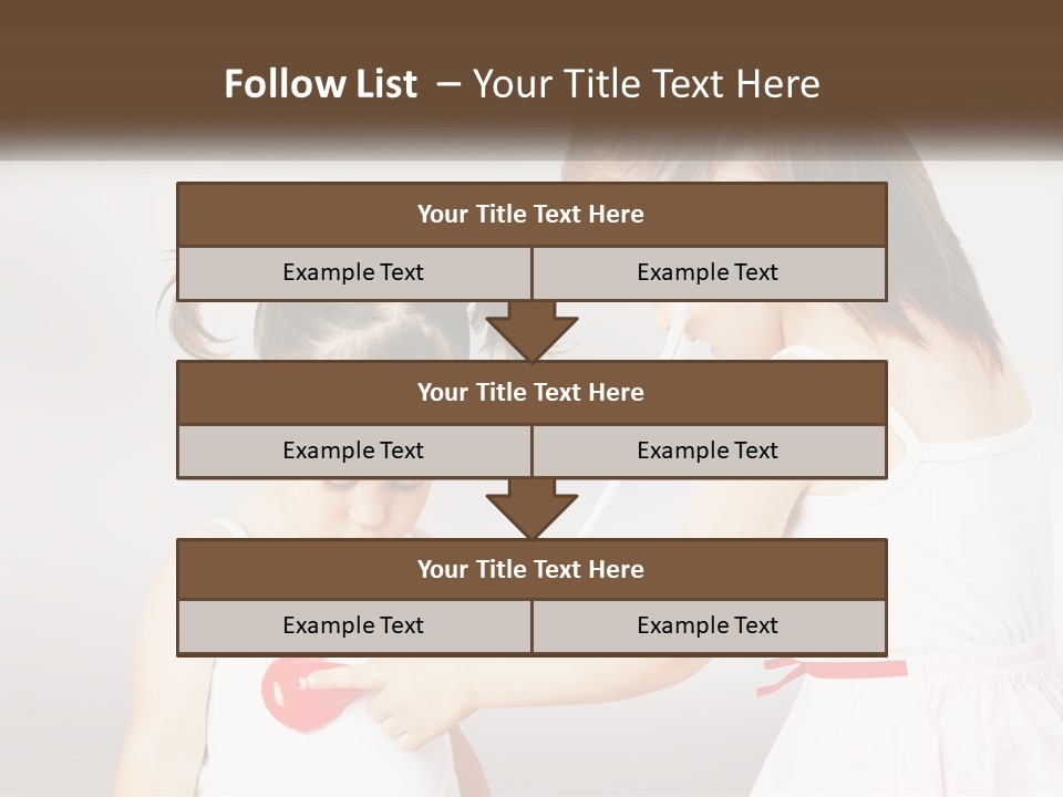 Two Little Girls Are Playing With Ear Buds PowerPoint Template