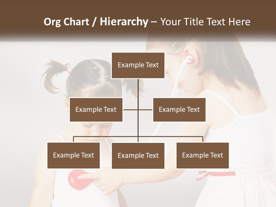 Two Little Girls Are Playing With Ear Buds PowerPoint Template