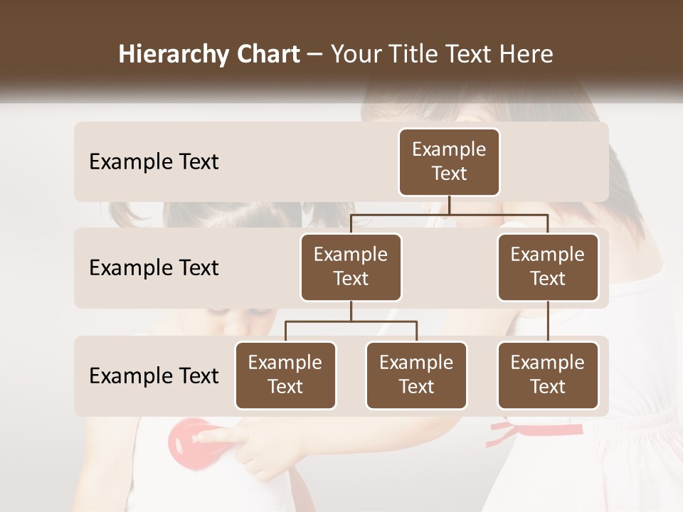 Two Little Girls Are Playing With Ear Buds PowerPoint Template