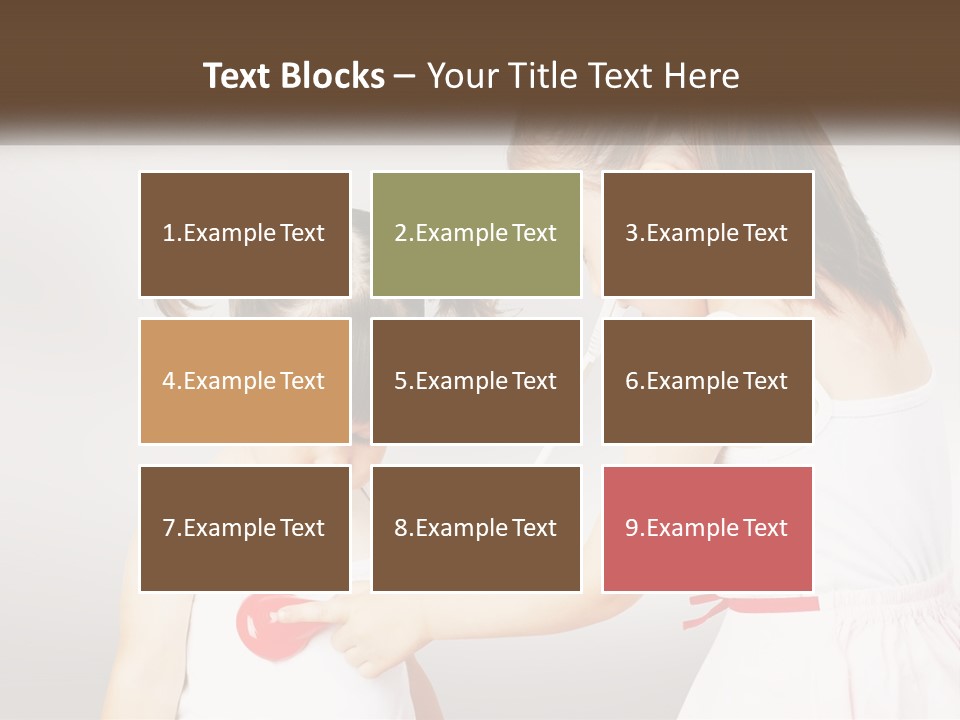 Two Little Girls Are Playing With Ear Buds PowerPoint Template