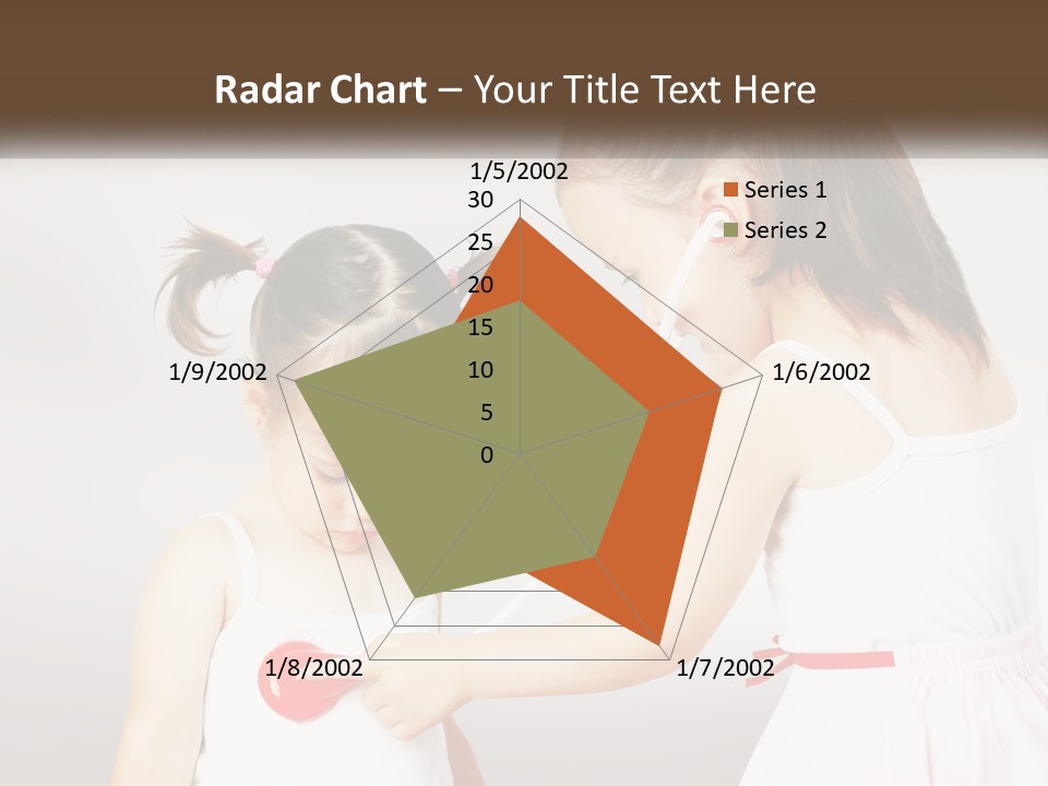 Two Little Girls Are Playing With Ear Buds PowerPoint Template