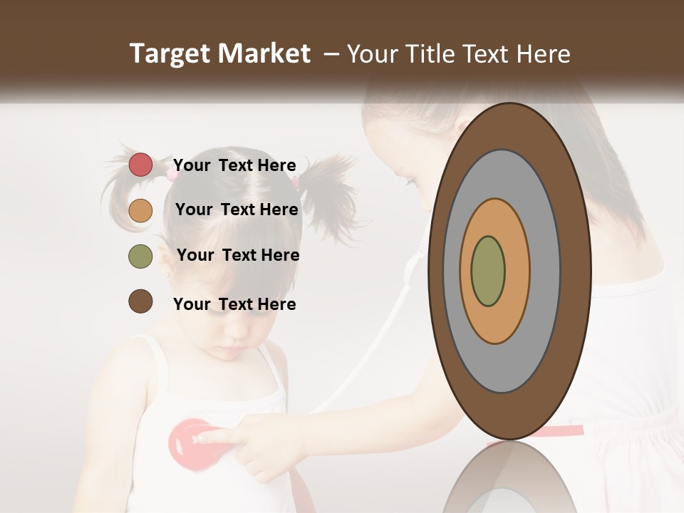 Two Little Girls Are Playing With Ear Buds PowerPoint Template