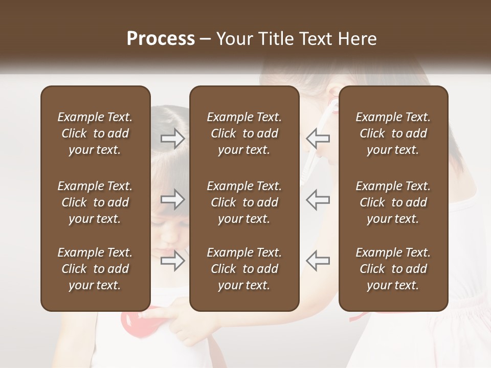 Two Little Girls Are Playing With Ear Buds PowerPoint Template