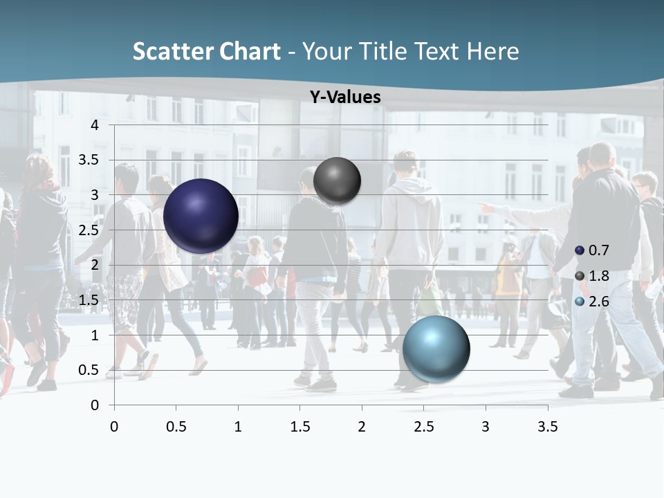 A Group Of People Walking Down A Street PowerPoint Template