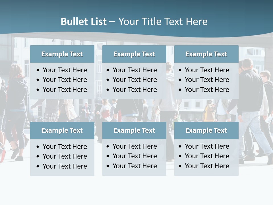 A Group Of People Walking Down A Street PowerPoint Template