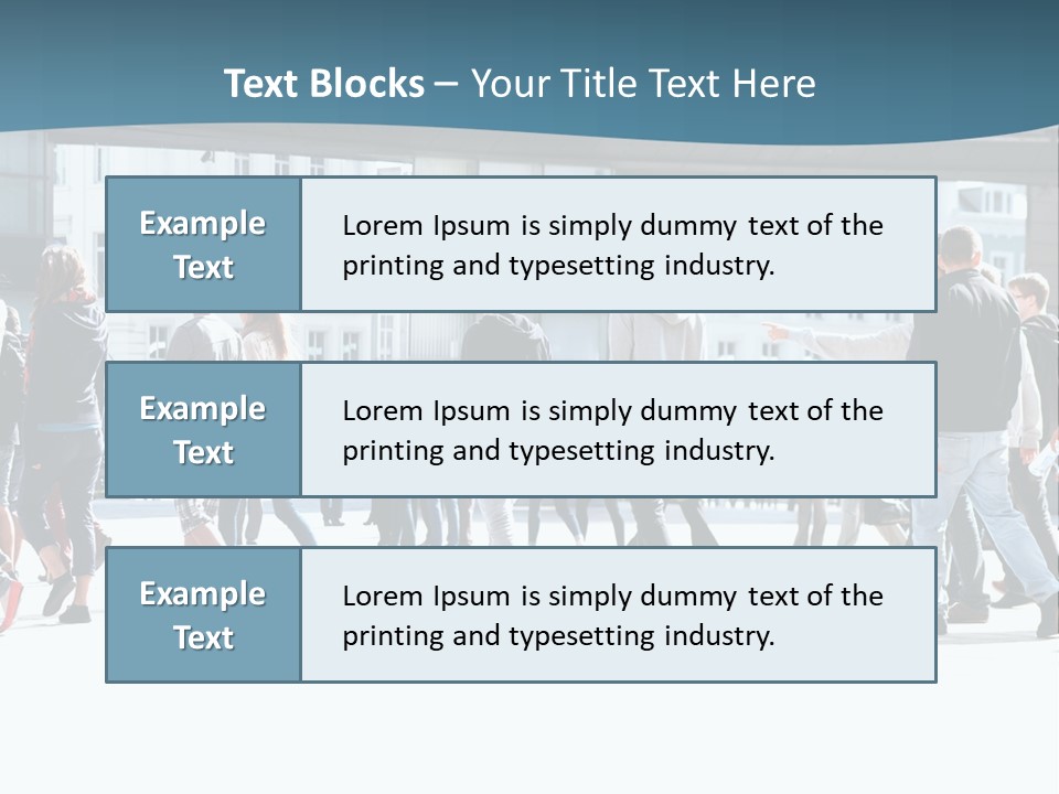A Group Of People Walking Down A Street PowerPoint Template