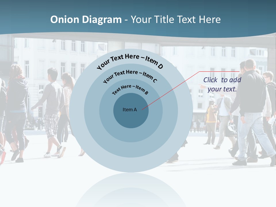 A Group Of People Walking Down A Street PowerPoint Template