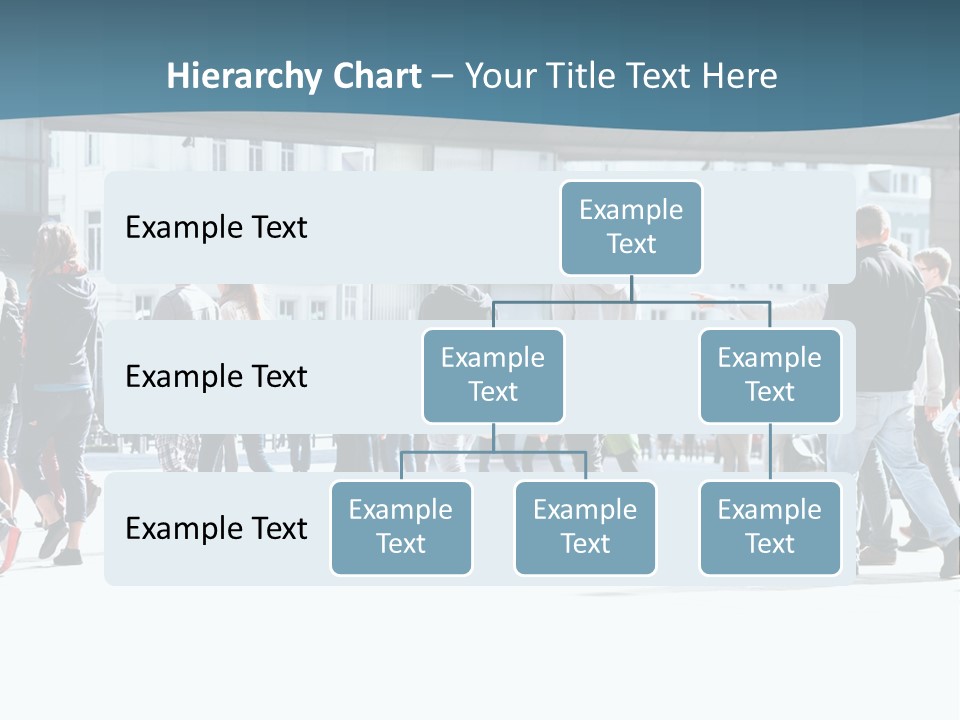 A Group Of People Walking Down A Street PowerPoint Template