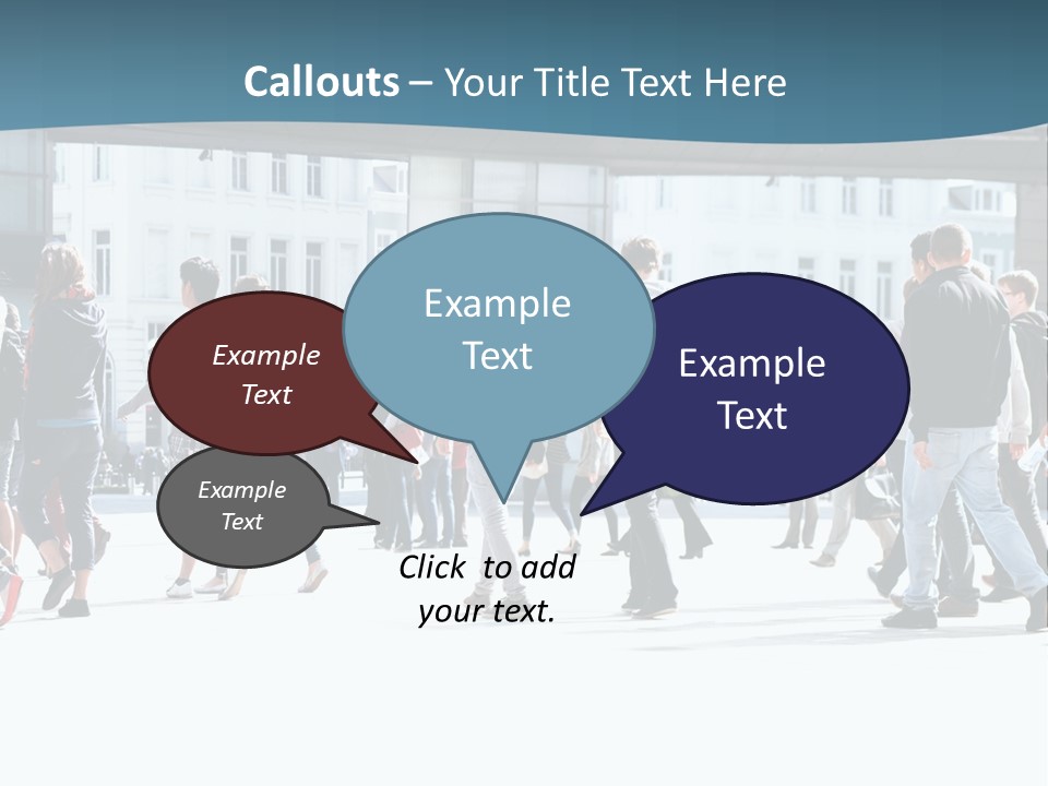 A Group Of People Walking Down A Street PowerPoint Template