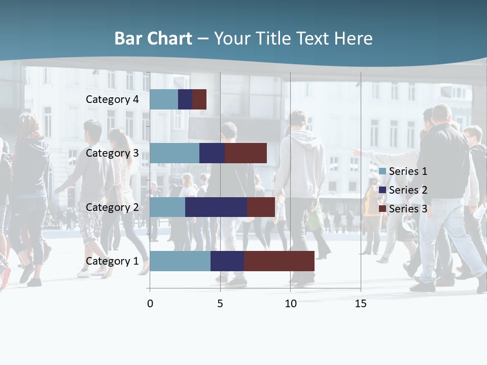 A Group Of People Walking Down A Street PowerPoint Template