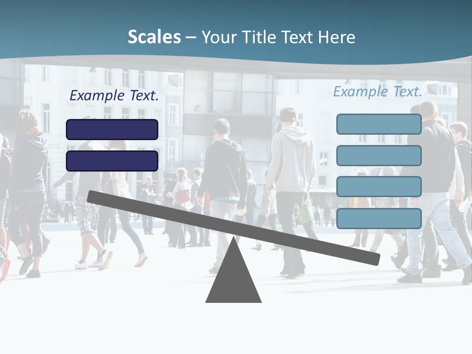 A Group Of People Walking Down A Street PowerPoint Template