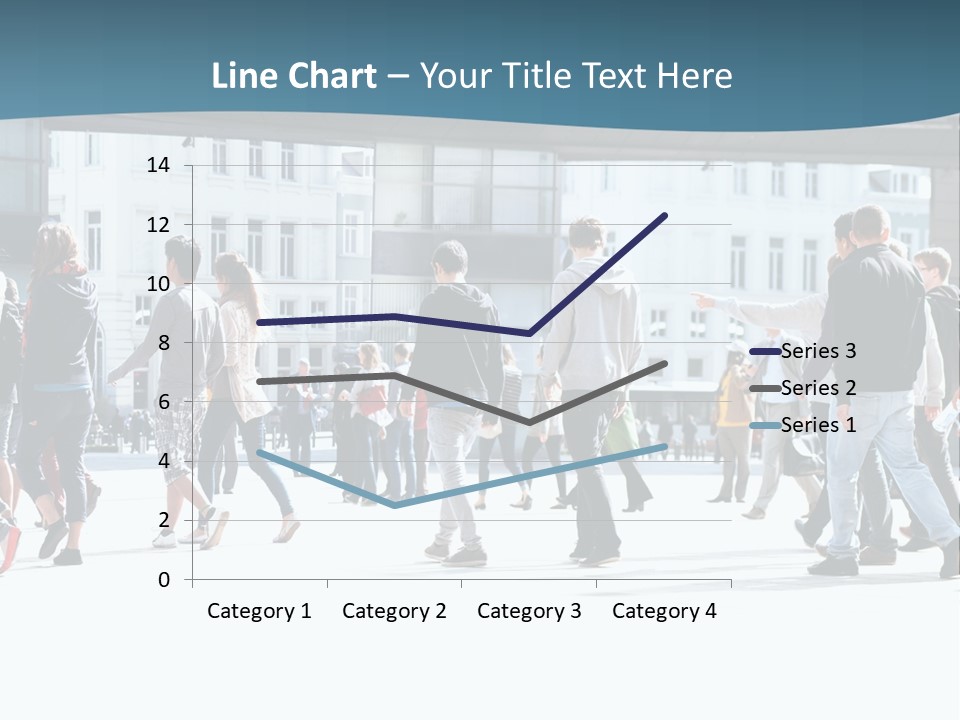 A Group Of People Walking Down A Street PowerPoint Template