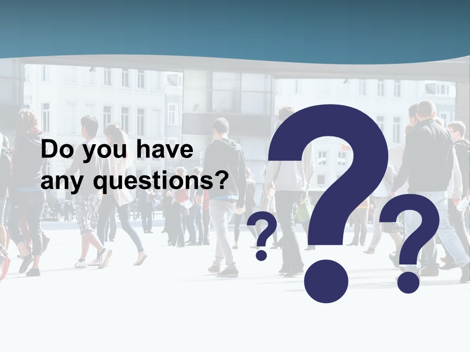 A Group Of People Walking Down A Street PowerPoint Template