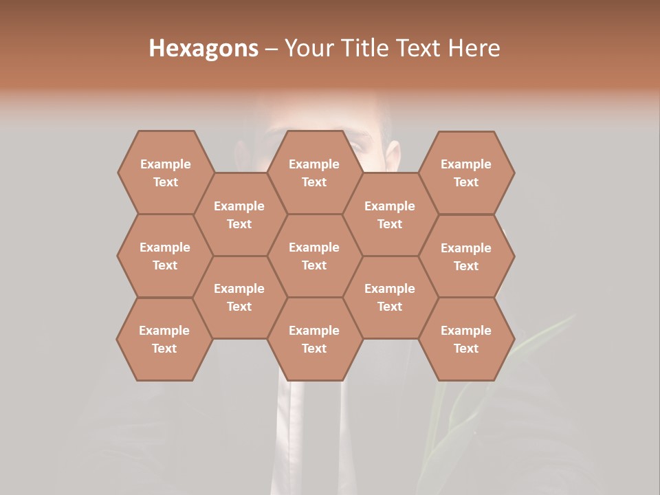 A Man In A Suit And Tie Holding A Yellow Flower PowerPoint Template