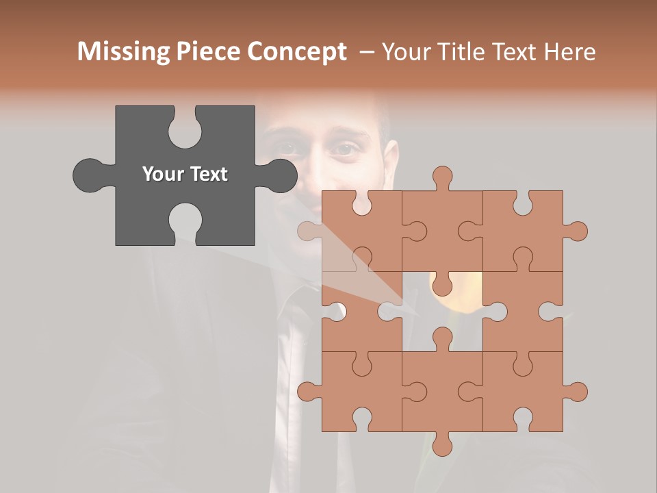 A Man In A Suit And Tie Holding A Yellow Flower PowerPoint Template