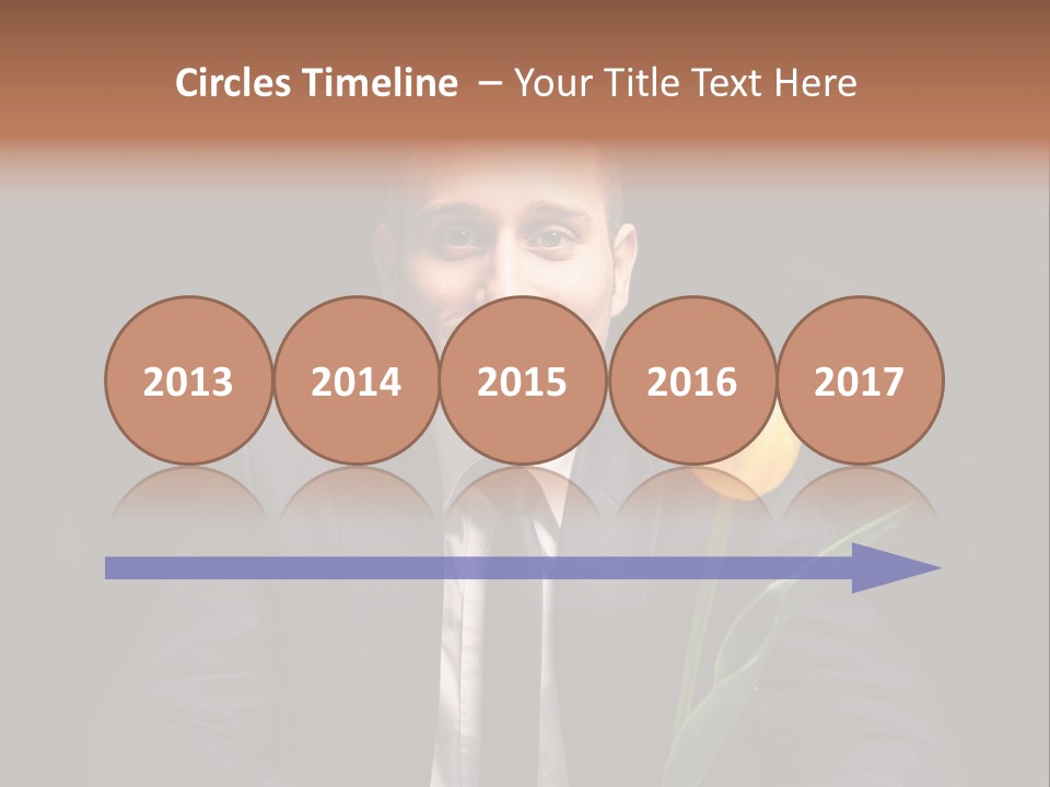 A Man In A Suit And Tie Holding A Yellow Flower PowerPoint Template