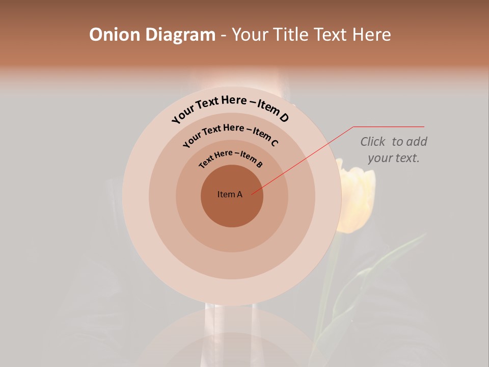 A Man In A Suit And Tie Holding A Yellow Flower PowerPoint Template