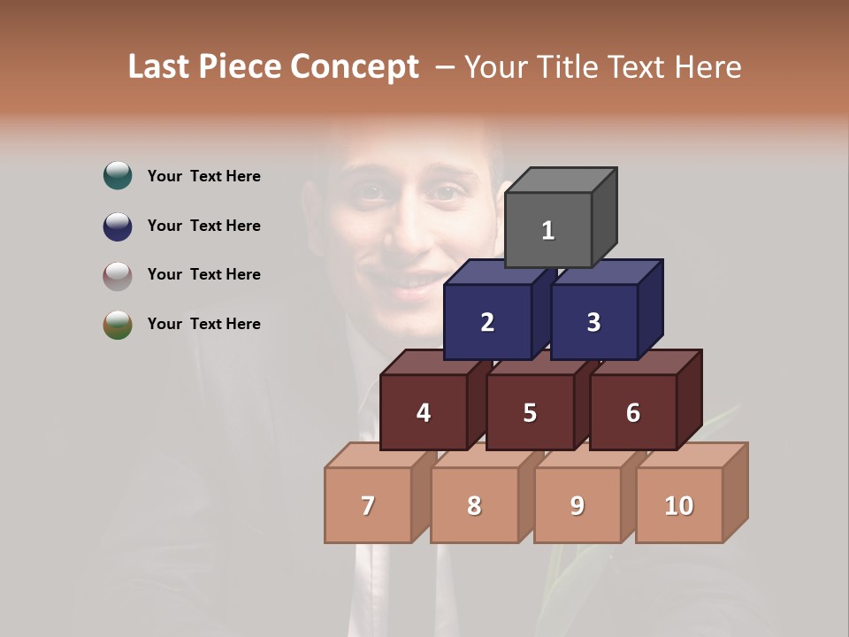 A Man In A Suit And Tie Holding A Yellow Flower PowerPoint Template