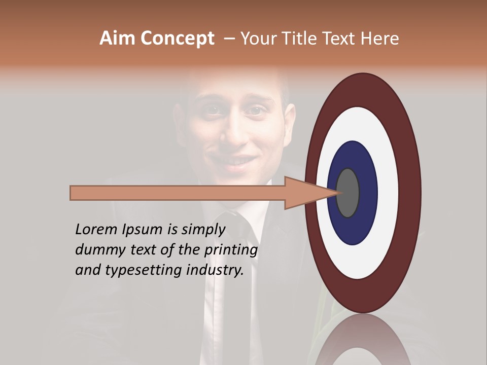 A Man In A Suit And Tie Holding A Yellow Flower PowerPoint Template