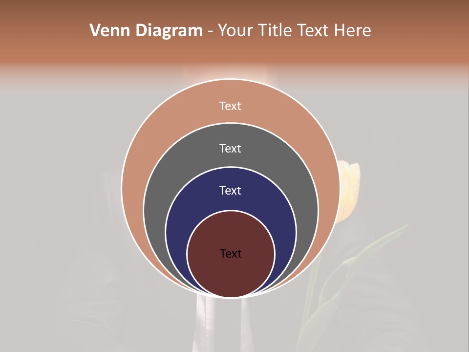 A Man In A Suit And Tie Holding A Yellow Flower PowerPoint Template