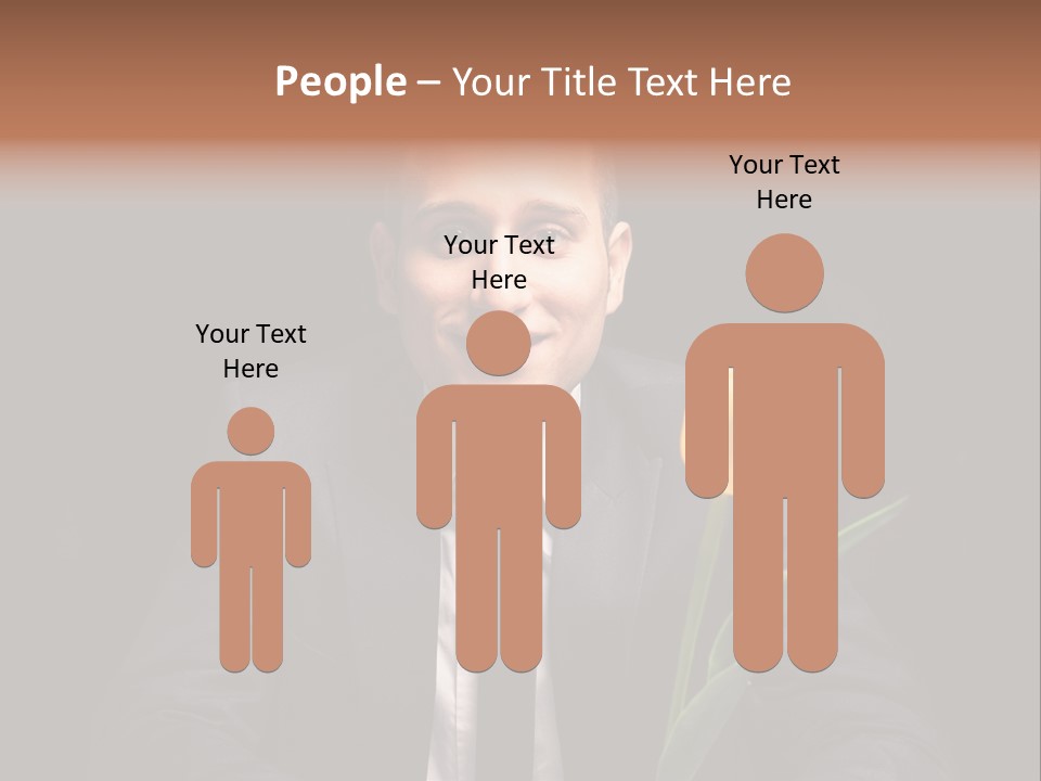 A Man In A Suit And Tie Holding A Yellow Flower PowerPoint Template