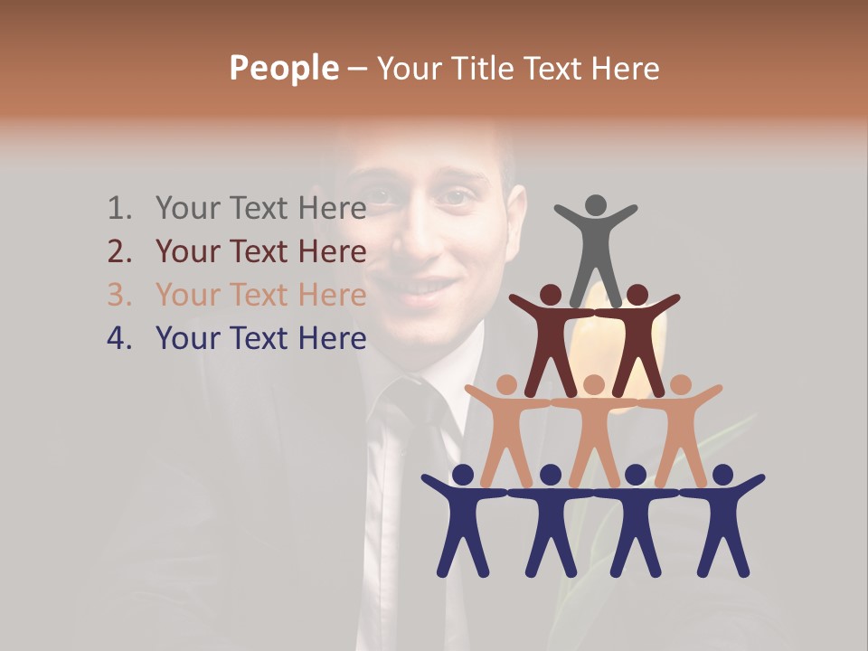 A Man In A Suit And Tie Holding A Yellow Flower PowerPoint Template