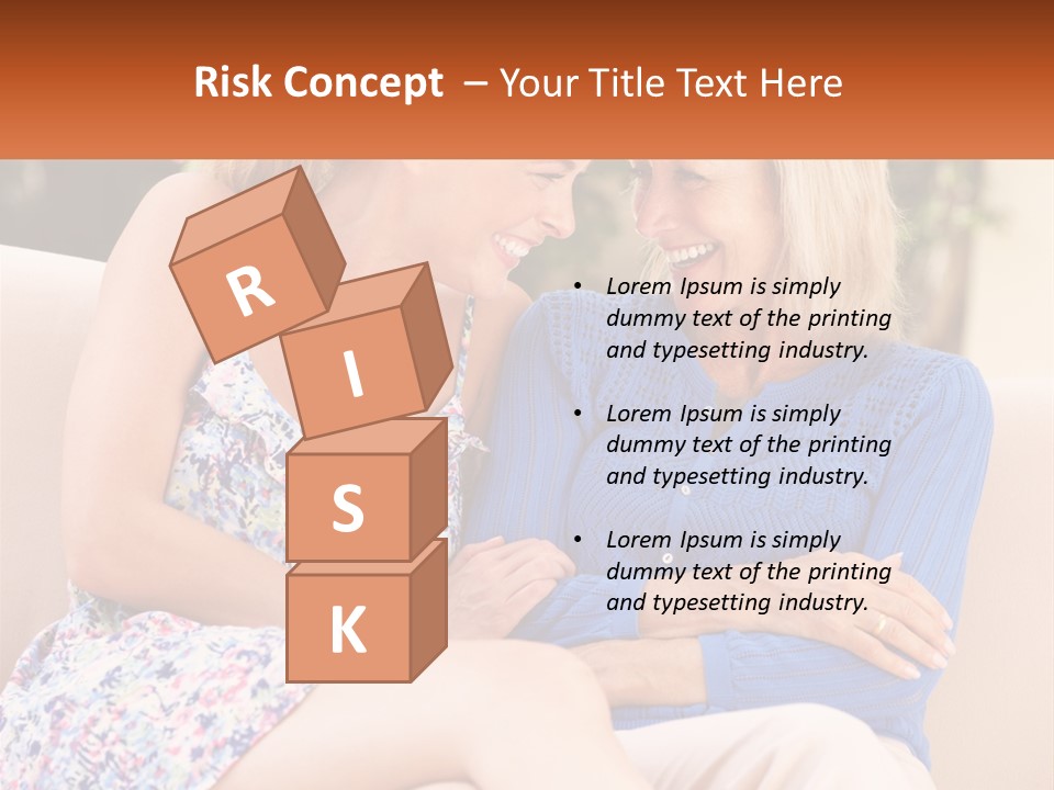 A Couple Of Women Sitting Next To Each Other On A Couch PowerPoint Template