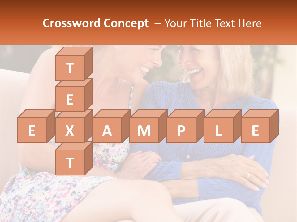 A Couple Of Women Sitting Next To Each Other On A Couch PowerPoint Template