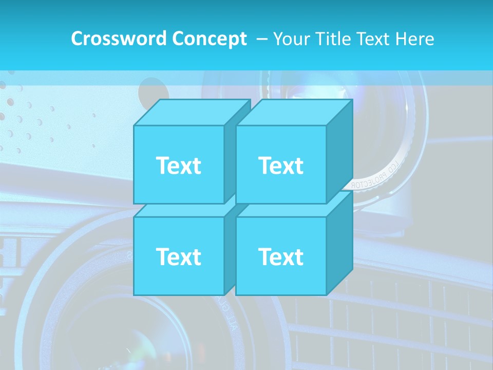 A Group Of Speakers Sitting On Top Of A Table PowerPoint Template