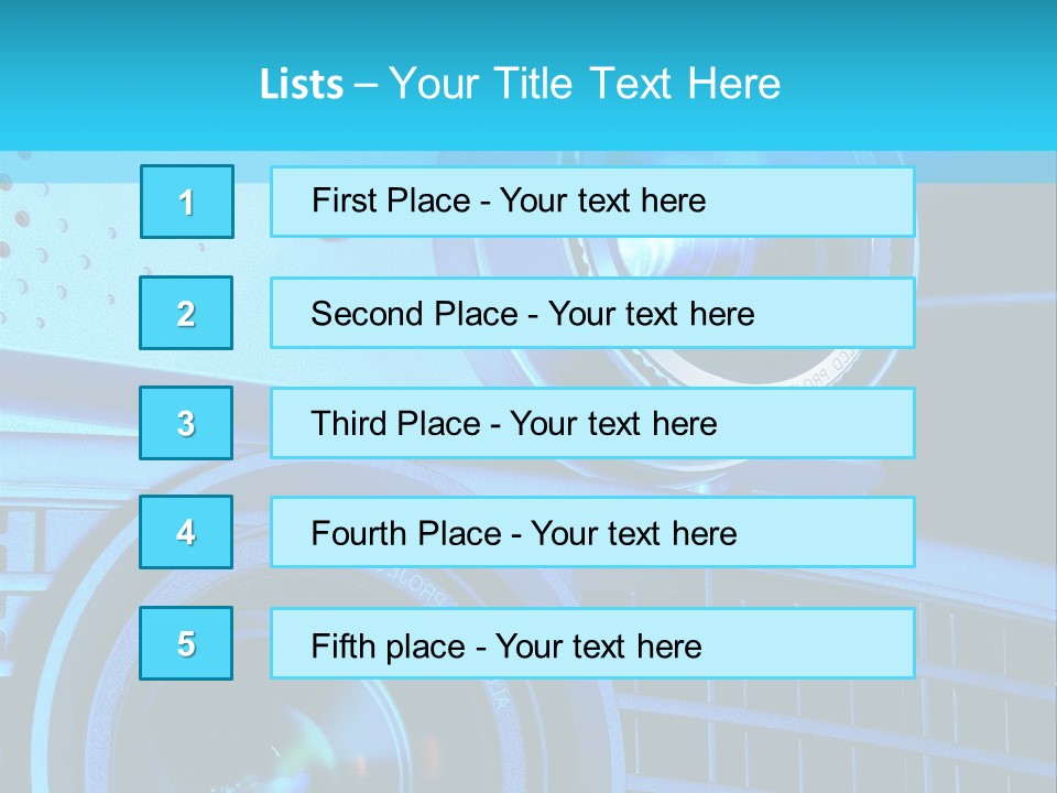 A Group Of Speakers Sitting On Top Of A Table PowerPoint Template