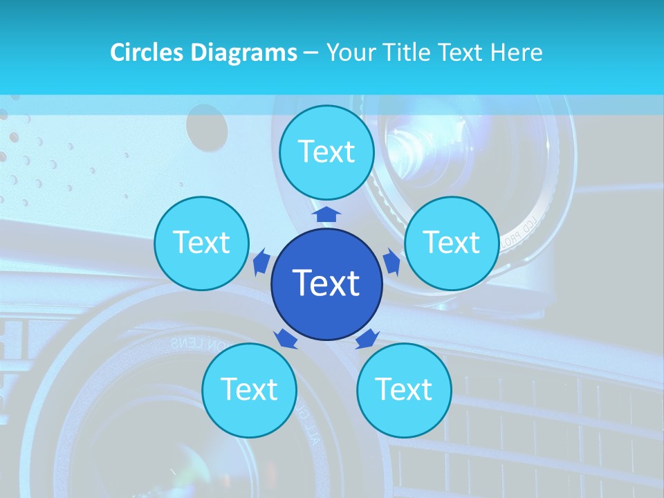 A Group Of Speakers Sitting On Top Of A Table PowerPoint Template