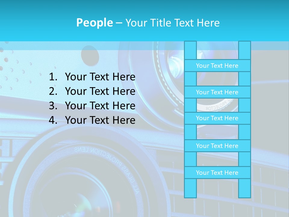 A Group Of Speakers Sitting On Top Of A Table PowerPoint Template